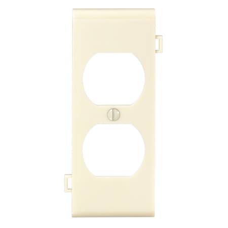 Leviton Duplex Center Sectional 1-Gang Plastic Outlet Wall Plate, Ivory 924-0PSC8-00I
